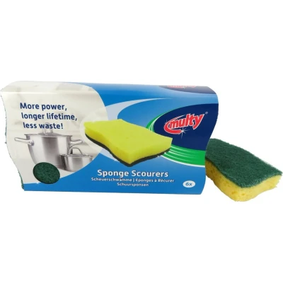 Afbeelding van Multy Schuursponsen 11x6,5cm 6 pack