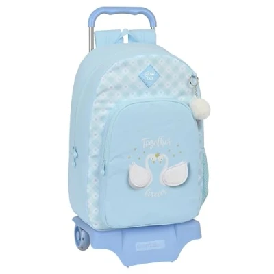 Afbeelding van Schoolrugzak met Wielen Glow Lab Cisnes Blauw 30 x 46 14 cm