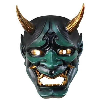 Afbeelding van tairong Japans Prajna Noh Kabuki Halloween Cosplay Masker Verzegeld Duivel Hannya Demon Oni Samurai Compleet Hars Monster Grimas Props