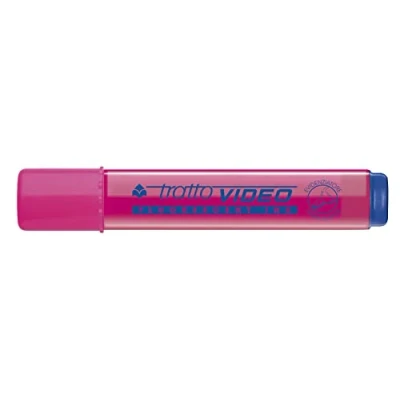 Afbeelding van Tratto Video markeerstift 12 stuk(s) Beitelvormige punt Roze