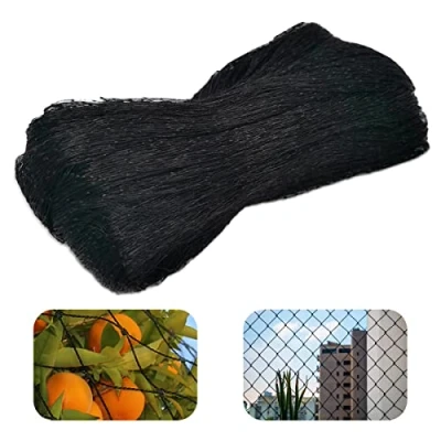 Afbeelding van Kippennet, vogelnet, 4 m x 10 m, kippenhok, beschermnet van nylon, beschermt fruitbomen en groenten tegen schade