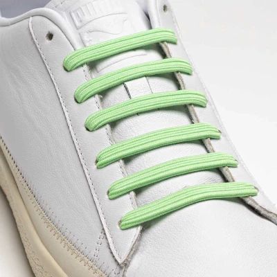 Afbeelding van Ulace Veters voor sneakers met 6 gaatjes Minty Green Elastiek