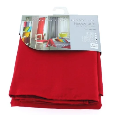 Afbeelding van Interieurzachtheid, 1720211 effen polyester tafelkleed, Essential, rood, 140 x 250 cm