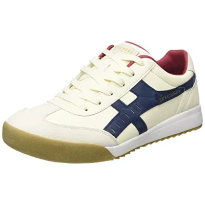 Afbeelding van Skechers 237350 Wnvr Sneakers voor heren, Wit leer rood blauw trim
