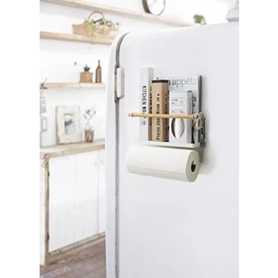 Afbeelding van Yamazaki Magnetic kitchen paper &amp; wrap holder White