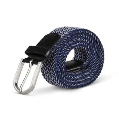 Afbeelding van Bestlivings hemmy Gevlochten stretchriem, elastische stoffen riem, riem zonder gaten, uniseks, traploos verstelbaar, voor dames en heren, Ivoor