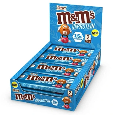 Afbeelding van M&amp;M&#039;s Crispy High Protein Bar 12repen Milk Chocolate