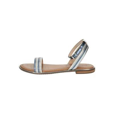 Afbeelding van Geox Sandalen, Dames, Maat: 38, Navy silver c Leer