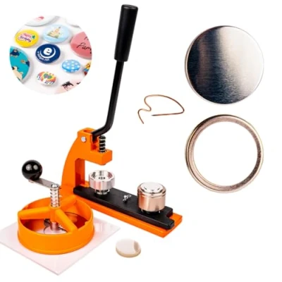 Afbeelding van Badgemachine 25 mm met 100 badges cirkelsnijder Verwisselbaar 38 45 58 77 Pin machine Badgemaker