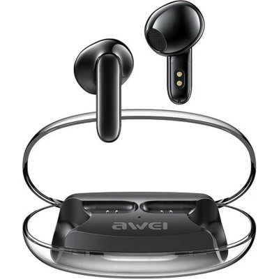 Afbeelding van AWEI Bluetooth 5.3 T85 ENC TWS hoofdtelefoon + dockingstation zwart/zwart