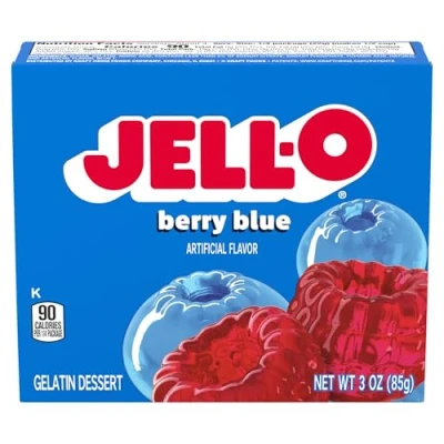 Image de Jell O Gélatine Berry Blue Paquet de 85 g