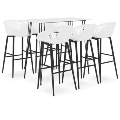 Afbeelding van vidaXL 7 delige Barset wit