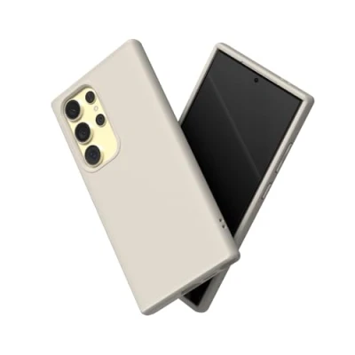 Afbeelding van RHINOSHIELD Hoesje compatibel met [Galaxy S24 Ultra] SolidSuit dunne hoes schokabsorberende technologie en premium matte afwerking schelpbeige
