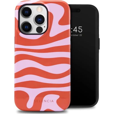 Afbeelding van Selencia Hoesje Geschikt voor iPhone 14 Pro Vivid Backcover Dream Swirl Pink