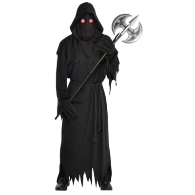 Afbeelding van amscan Glaring Reaper kostuum met Light Up LED, standaardmaat, ogen