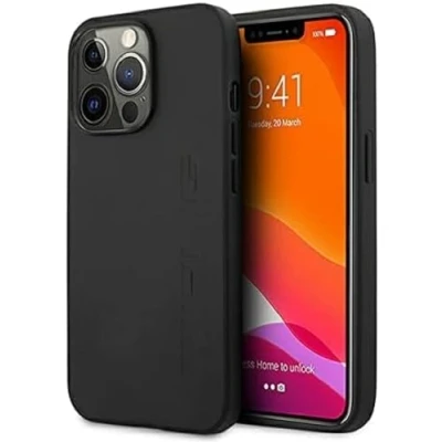Afbeelding van iPhone 13 Pro Backcase hoesje Mercedes Benz Effen Zwart Leer