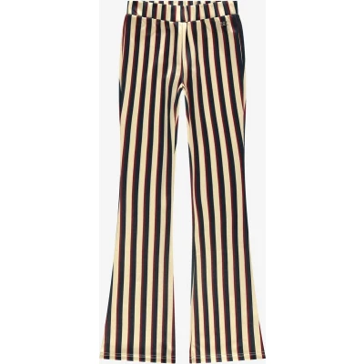 Afbeelding van Nik&amp;Nik Meisjes flair broek Striped Amandel bruin