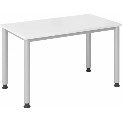 Afbeelding van HILO 612 S Bureau Tafelhoogte I In hoogte verstelbaar 120 x 67 Wit/Zilver