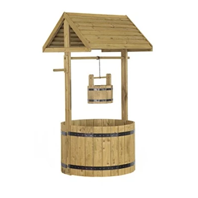 Afbeelding van Wensput &#039;Wishing Well&#039; houten bloembak