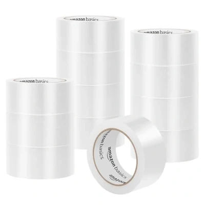 Afbeelding van Amazon Basics Verpakkingstape voor verpakking, verhuizing, opslag, 4,7 x 49,9 cm, 12 stuks