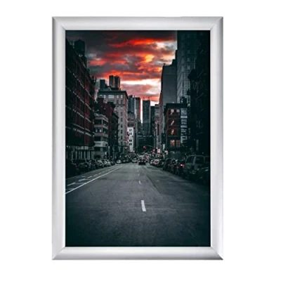 Afbeelding van Albyco Fotolijst cliplijst voor poster A4 formaat lijst 21 x 29,7 cm framedikte 20 mm aluminium posterlijst klik clac kliklijst intrekbare