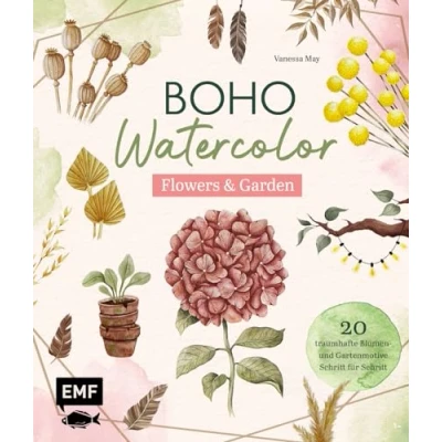Afbeelding van Boho Watercolor Flowers &amp; Garden
