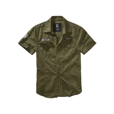 Afbeelding van Brandit LUIS Vintage Short Sleeve Overhemd, Heren, Maat: 4XL, Olive
