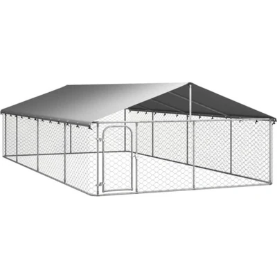 Afbeelding van vidaXL Hondenkennel voor buiten met dak 600x300x150 cm