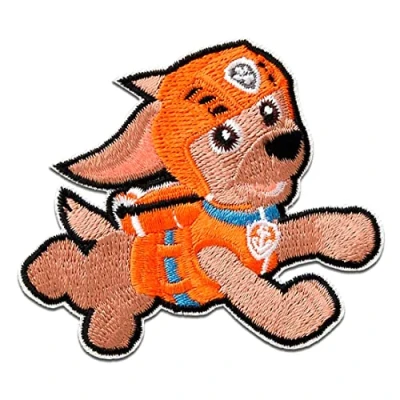Afbeelding van Patch Paw Patrol La Zuma oranje 5,8 x 6,6 cm ook zelfklevend © Spin Master geborduurde patches om op te strijken