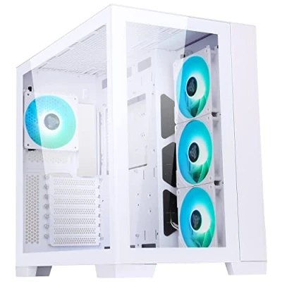 Afbeelding van Case Dark Cave Gaming Tower, ATX, 4 x 12 cm ARGB ventilator, 2 USB3, Type C, Side &amp; Front Panel Temp Glass, White Edition