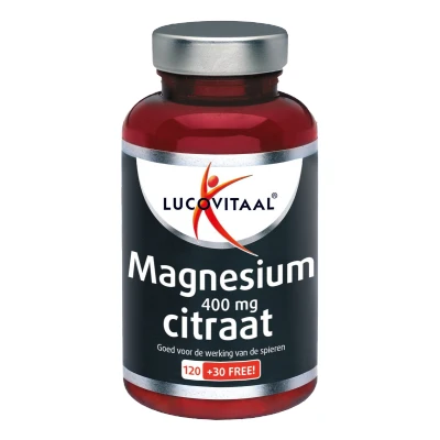 Afbeelding van Lucovitaal Magnesium 400 mg Citraat Voedingssupplement 150 tabletten
