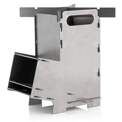 Afbeelding van Rocket Stove raketoven #5 Massief stalen systeem 2 mm dik staal Oven om te grillen in de open lucht, terras, tuin, camping voor Dutch Oven, grillpannen campingkooktoestel