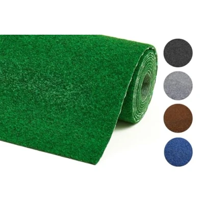 Afbeelding van Misento Kunstgras voor buiten met noppen, weerbestendig en onderhoudsvriendelijk, geschikt als balkontapijt of gazontapijt, eenvoudig te leggen, 133 x 300 cm, groen