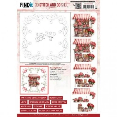 Afbeelding van 3D Stitch and Do Sheet Berries Beauties Red Roses 2