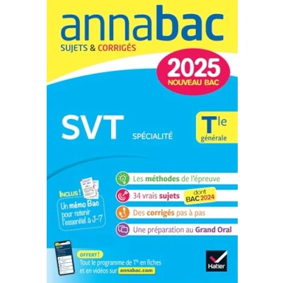 Afbeelding van ANNABAC 2025 SVT TLE GENERALE (SPECIALITE)