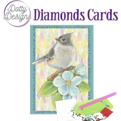 Afbeelding van Dotty Designs Diamond Cards Bird on branch