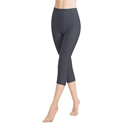 Afbeelding van Libella 4161 VA 1/3 stuks 3/4 leggings voor dames, katoen, capribroek met hoge taille, meerkleurig, slim fit, fitnessbroek, 1 stuk grijs