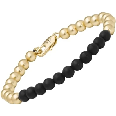 Afbeelding van Armani Exchange heren Klassieke schakelarmband met logo AXG0115710 in de kleur Zilver