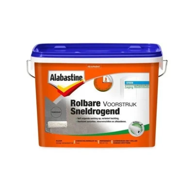 Afbeelding van Alabastine Rolbare Voorstrijk Sneldrogend Transparant Muurverf &amp; Latex