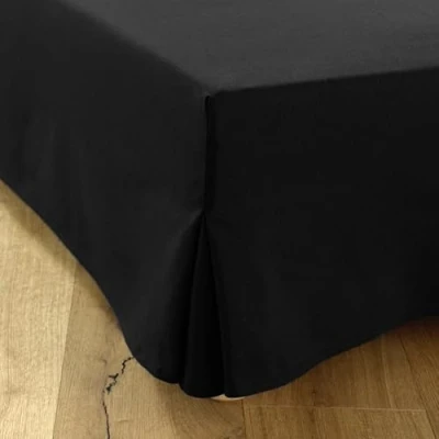 Afbeelding van Bedrok, matrasbodembeschermer, overtrek, hoes voor onderbed, matrasbodem Met 4 zijden, hoogte 30 cm Gemaakt in Europa 140 x 200 cm, zwart