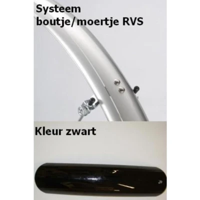Afbeelding van Spatbordset elegance 58mm 26 zwart