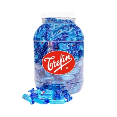 Afbeelding van Hartmint hard snoep met mintsmaak in herbruikbare bokaal 1850g