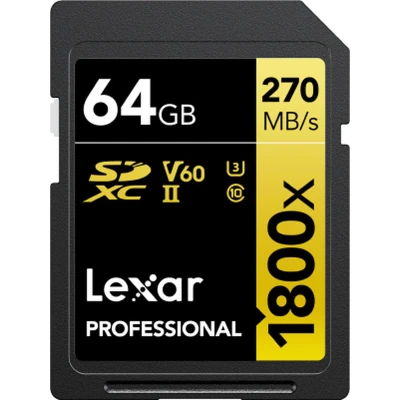 Afbeelding van Lexar Professional 1800x GOLD 64GB SDXC Duo Pack