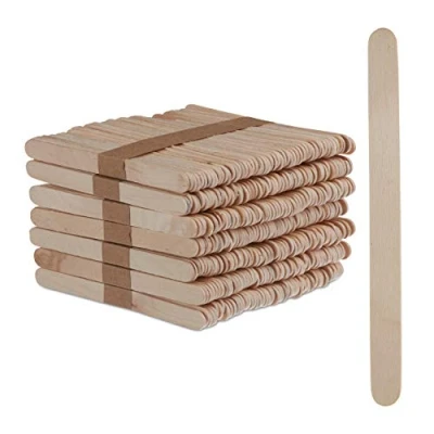 Afbeelding van Relaxdays ijsstokjes hout 500 stuks knutselhoutjes houten stokjes