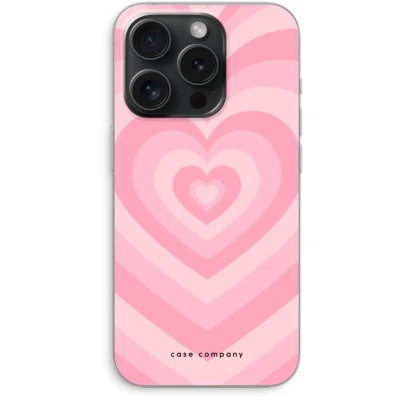Afbeelding van Case Company® hoesje geschikt voor iPhone 15 Pro Hart Roos Soft Cover Telefoonhoesje Bescherming aan alle Kanten en Schermrand