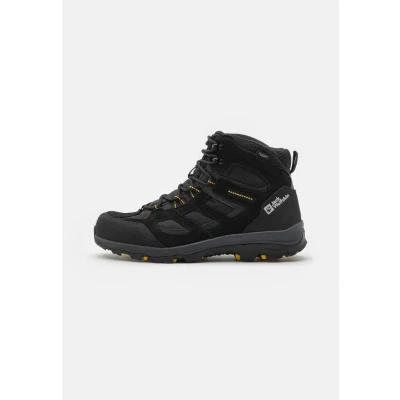 Afbeelding van Jack Wolfskin VOJO 3 Texapore MID Outdoorschoenen, Heren, Maat: 48, Black/burly yellow Leer en textiel