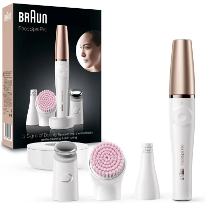 Afbeelding van Braun FaceSpa Pro 912 Gezichtsepilator Wit/Brons