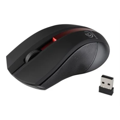 Image de Rebeltec Galaxy Souris optique 3 boutons sans fil 2.4 GHz récepteur USB rouge