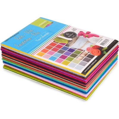 Afbeelding van Vilt lapjes pakket A5 assortiment 2mm 30pcs