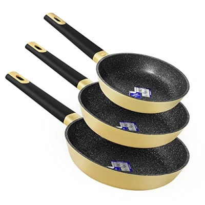 Afbeelding van Cecotec Pannenset Polka Experience 20 24 28 Bucket Set Vulcano. Diameter 18 22 26 gemaakt van gegoten aluminium